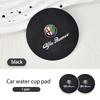2pcs Car Water Cup Coaster Colorful Non Slip Pad Accessories For Alfa Romeo Giulia 147 Mito 156 159 166 GT Stelvio Brera Volante pgi231