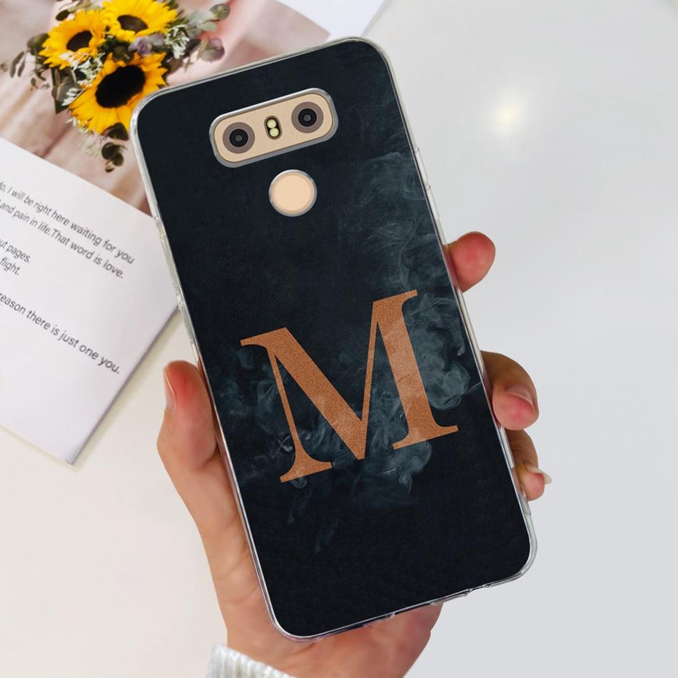 Für LG G6 Plus Handyhülle LG G6+ G 6 G6plus G600L G600K G600S H870 H871 Mode Buchstabe Weiches Silikon Klares TPU Schlanke Rückabdeckung