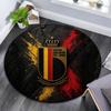 Belgium National Football Team Round Area Rug,Carpet Rug for Living Room Bedroom Sofa Playroom Decor,Non-slip Floor Mat