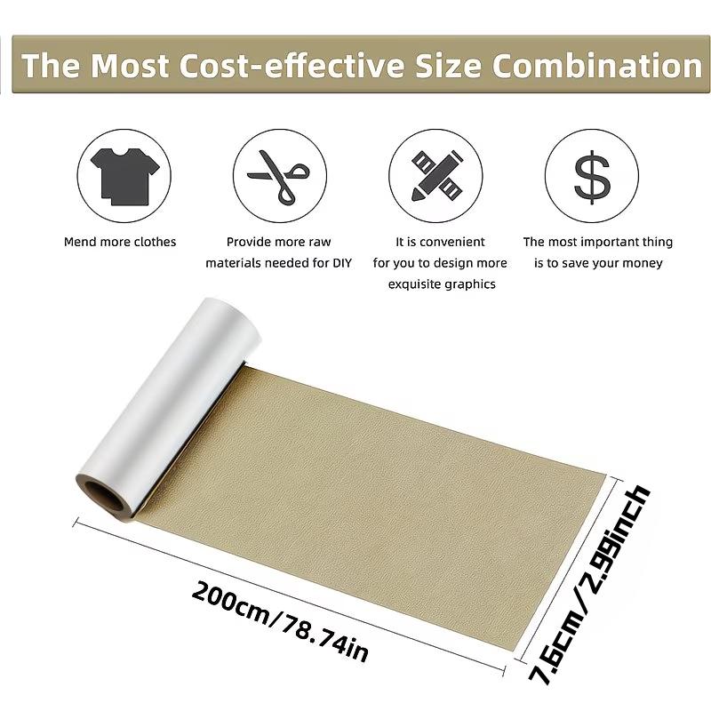 1PC 2m/78.74inch Linen Patch Cloth (1pc 3.94*78.74inch/Self-Adhesive) for Furniture, Sofa, Car Seat, Box, Crafts, Wear-Resistant