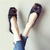 Autumn Fashionable All-match Rhinestone Square Buckle Square Toe Cloth Flat Heel Single Shoes Women's Soft Sole Moccasins