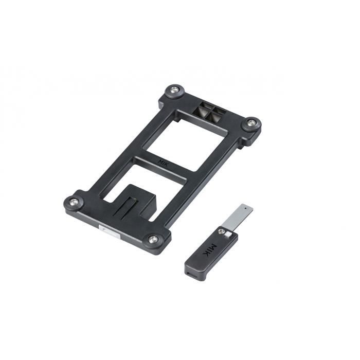 Bicycle Accessory - Basil - Mik Adapter Plate - Black - Integrated Key - 21x12x2 Cm