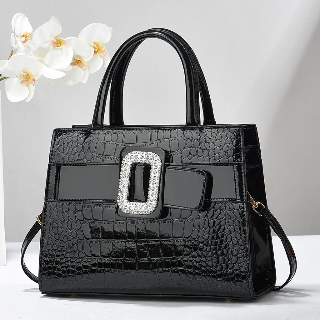 Large Capacity Patent Leather Women's Bag 2024 Luxury Women's Handbag Shoulder Tote Bag Designer Elegant Ladies Crossbody Bag