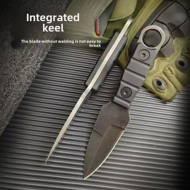 Outdoor small straight knife, high hardness survival knife,utility knife +K sheath, camping EDC portable