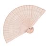 8palcový skládací ventilátor ze santalového dřeva Čínský styl s dutými žebry Přehlídková mola Taneční představení Foto rekvizity Přenosné letní dřevěné příruční ventilátory pro párty potřeby
