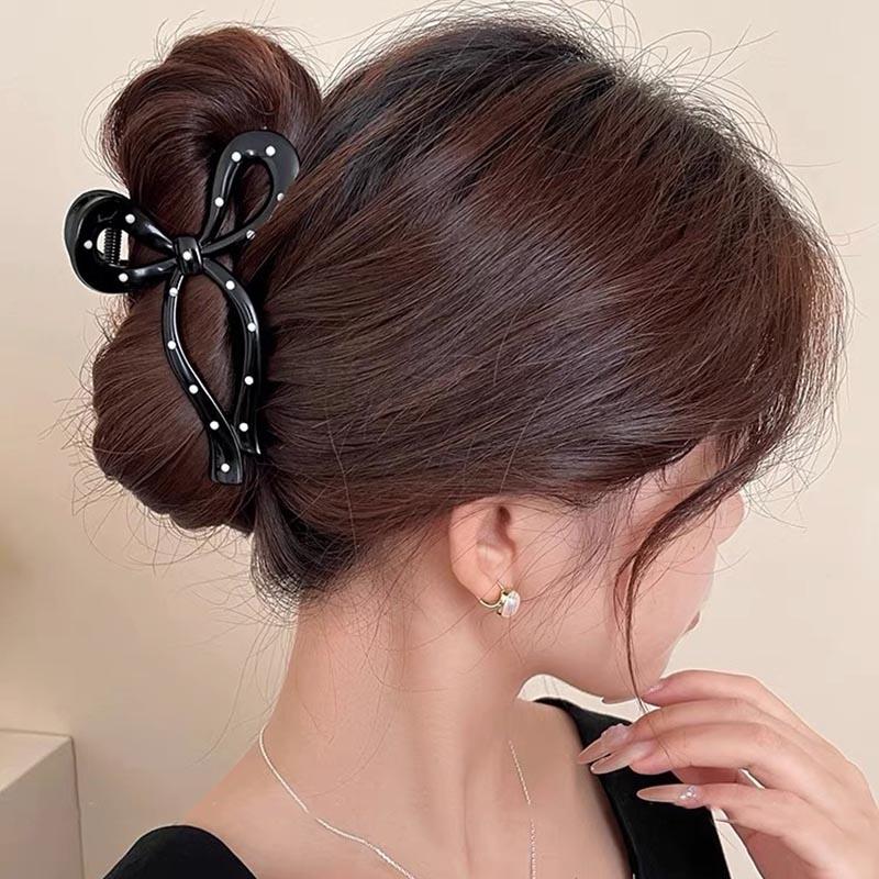 Preț 10 USD 3D franceză Dot negru alb păr gheare femei dulce acrilic geometric arc stea rechin clip păr clip accesorii elegante pentru păr agrafe