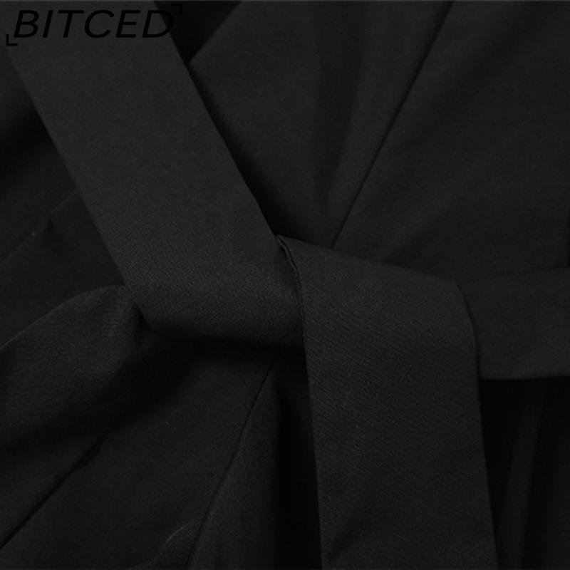 BITCED Spring/Summer Women's Solid-Color Streetwear High-Waisted Relaxed-Fit Wide-Leg Pants