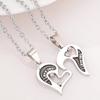 Män kvinnor par jag älskar dig strass hjärta hänge kedja halsband smycken