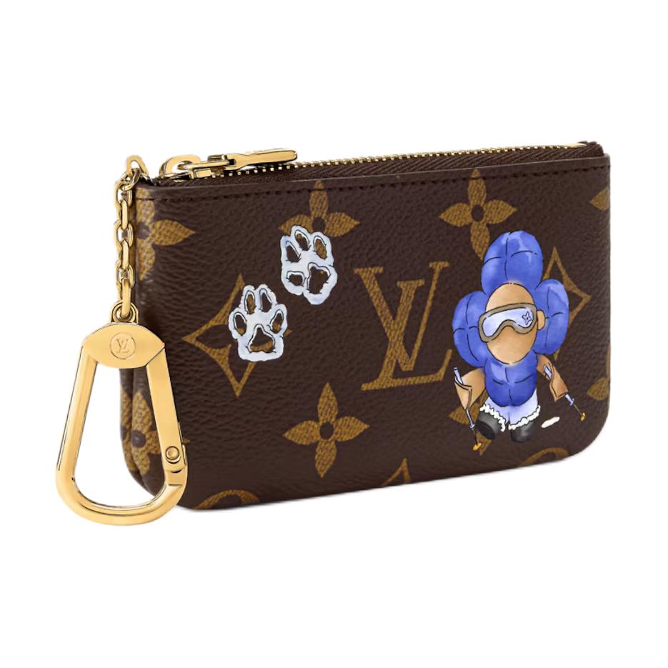 Louis Vuitton Vivienne Wintery Travel Cute Brand Mascot Illustration Paw Print Pattern Monogram Canvas Wallet Women wallet Brown M15341