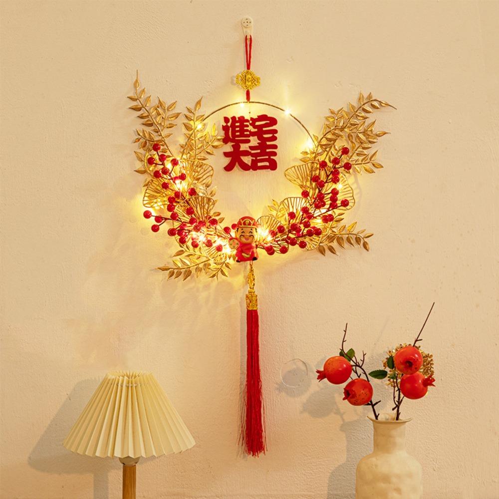 FU Character FU Wreath Garland Family Atmosphere Decorative Pendant  New Year Hanging Ornament