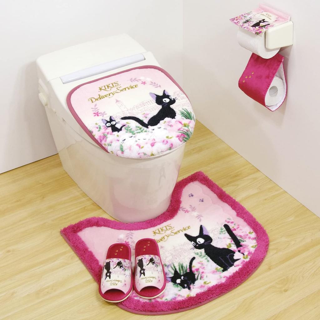 Senko Kiki's Delivery Service Toiletries Twilight Jiji Slippers, One Size Fits All, Pink, Character, Jiji, Cat, 64135