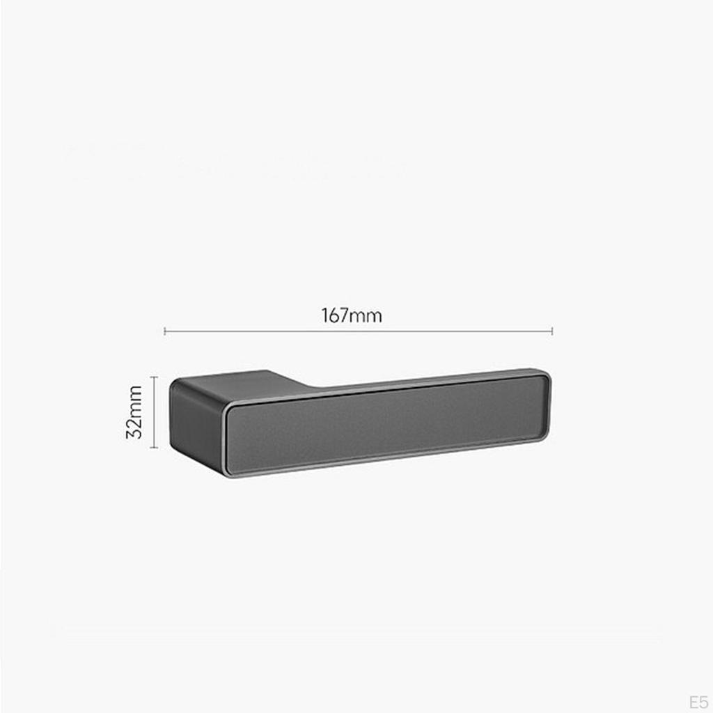 Door Handle Knob with Key Elegant Square Accessories Lever Lock for Bedroom Home