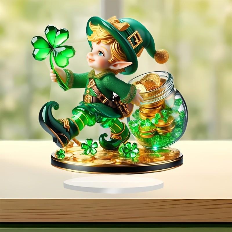 Dwarf Man Clover Dwarf, 1Pc Home Decoration Ornaments, Study Decoration Display, Desktop Ornaments, Festive Atmosphere