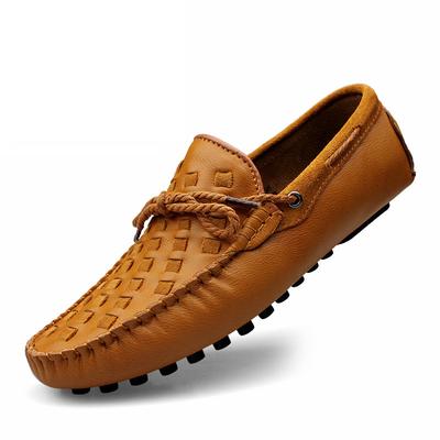 Ručně vyráběné kožené pánské boty ležérní pohodlné nazouvací mokasíny pánské kožené boty ploché mokasíny vycházkové boty podzim dropshipping