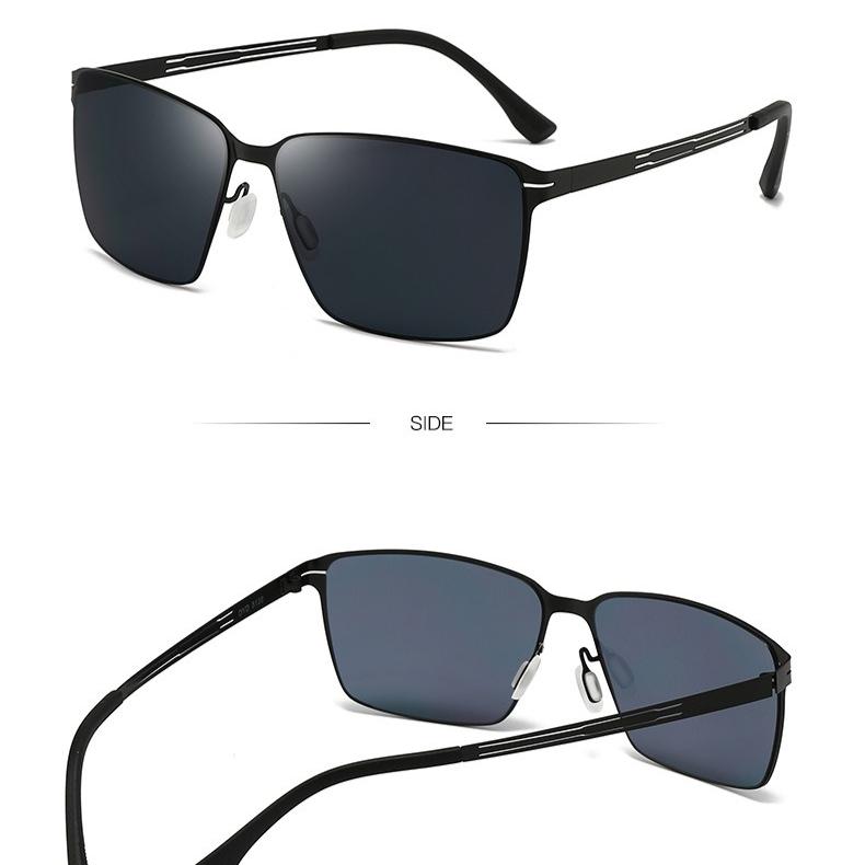 Men's Sunglasses, Metal Square Sunglasses, UV-proof Driving Fishing Sunglasses.