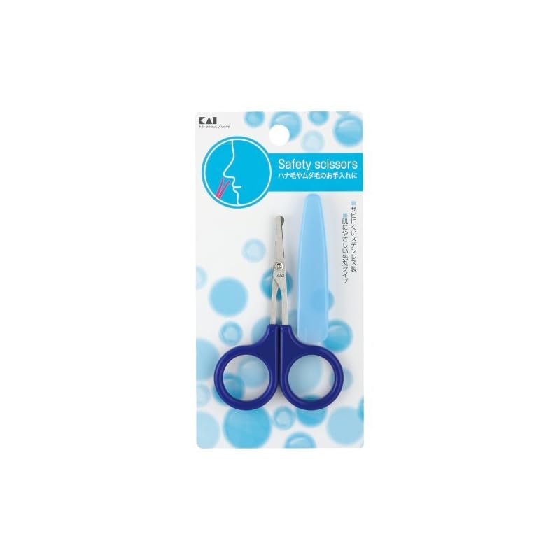 

Kai brand KAI standard selection Round tip nose hair scissors made in Japan HL0453