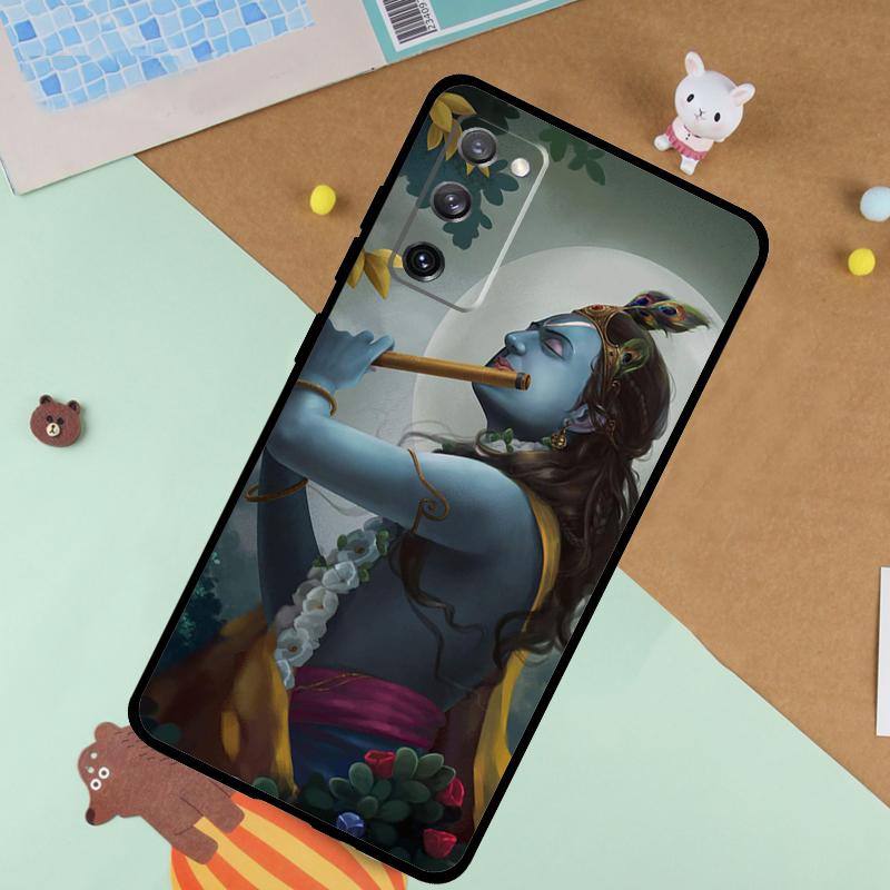 Indisk Gud Lord Krishna Mjukt Fodral För Samsung Galaxy S24 Ultra S9 S10 S20 S22 S21 Plus S23 FE S25 Ultra Funda Cover