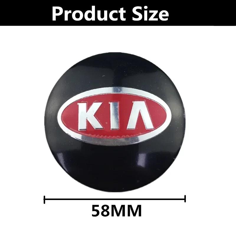 4pcs 58mm Car Wheel Center Cover Hub Caps Cover for KIA SportageK2 K3 K5 K7 RIO Sorento Forte Soul Ceed Cerato Optima Oprius GO9