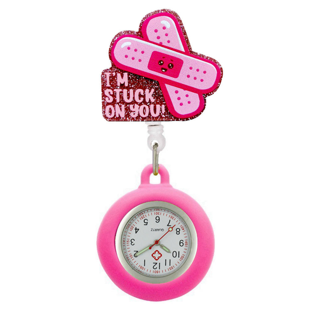 New Acrylic Retractable Nurse Badge Reel Pocket Watches Clip Hang Clockfashion Medical Doctor Id Card Holder Lanyard