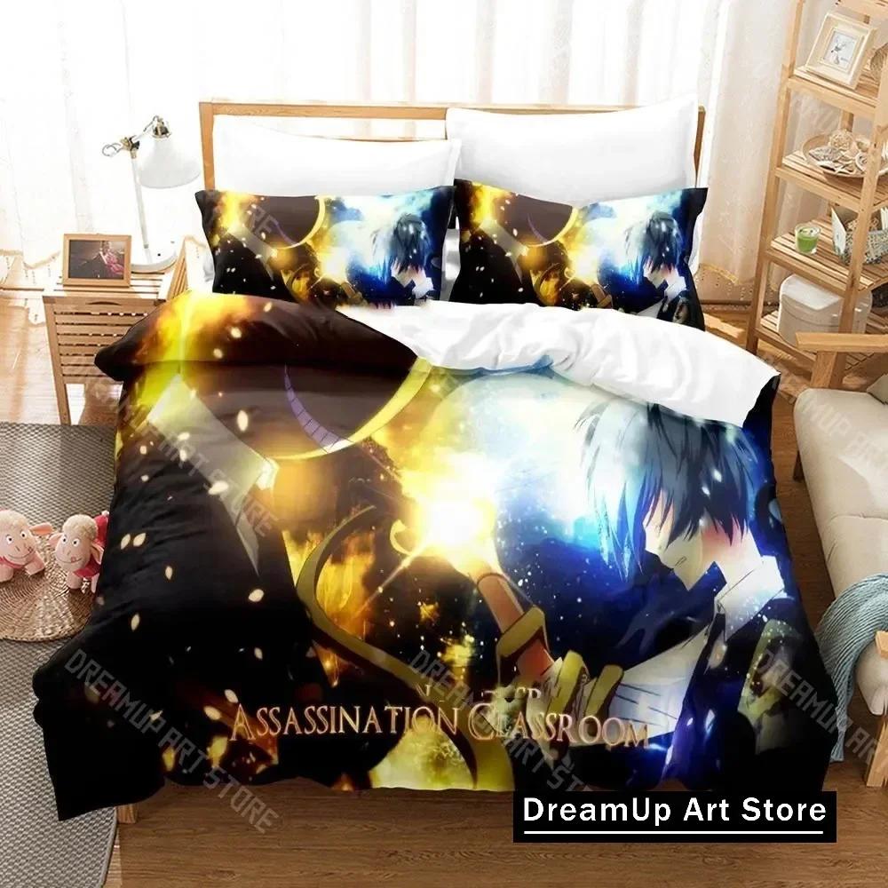 3D Print Assassination Classroom Anime Koro-sensei Bedding Set Boys Girls Twin Queen King Size Duvet Cover Pillowcase Bed boys