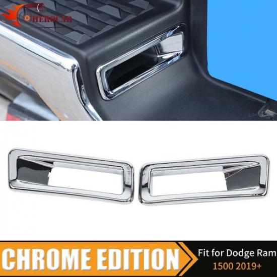Chrome Rear License Plate Lamp Cover Decor Frame for Dodge Ram 1500 -2025