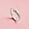 Original Simple Cute Kitten Silver Ring for Japanese & Korean Trendsetter Students