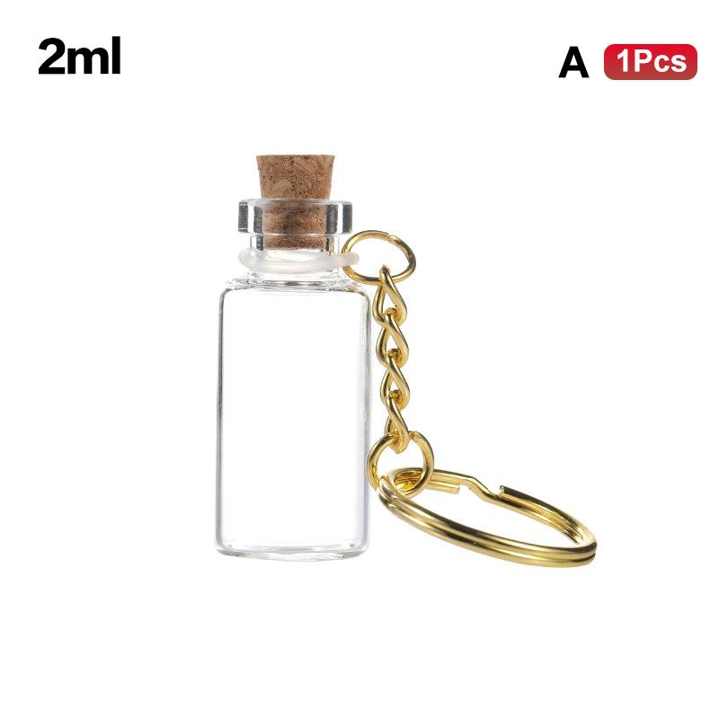 1/5Pcs Transparent Mini Glass Bottle Cork Diy Decoration Exquisite Drifting Wishing Message Cute Jars Containers Gifts 2Ml