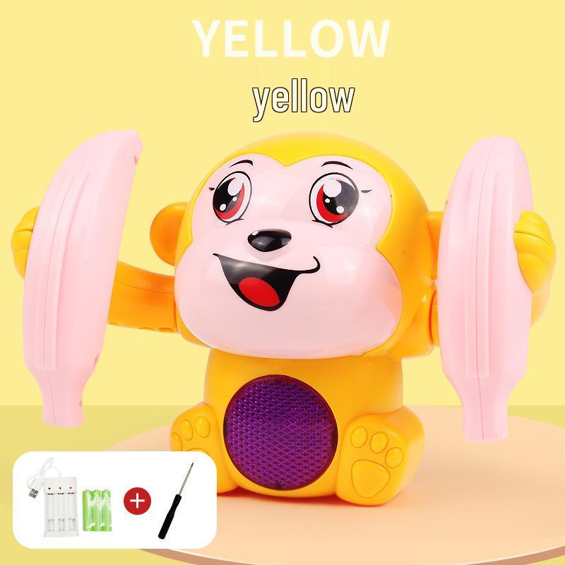 Electric Rolling Monkey Toy with Lights & Music for Early Childhood Education