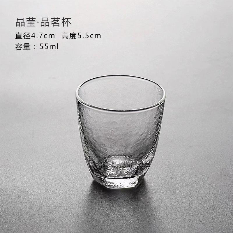 

Japanese Style Transparent Small Glass Kung Fu Tea Cup Small Capacity Heat Resistant Household Tea Set Teacup Accessories New 55ml