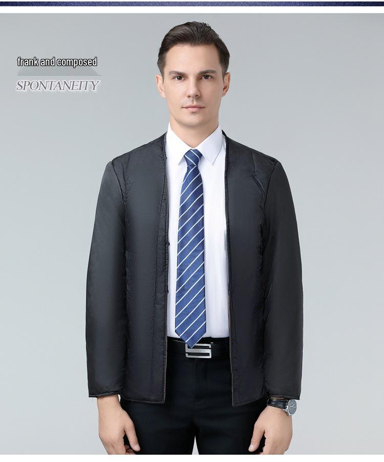 2024 Men's Mid-Length Lapel Coat: High-End Spring/Autumn Business Casual Windbreaker
