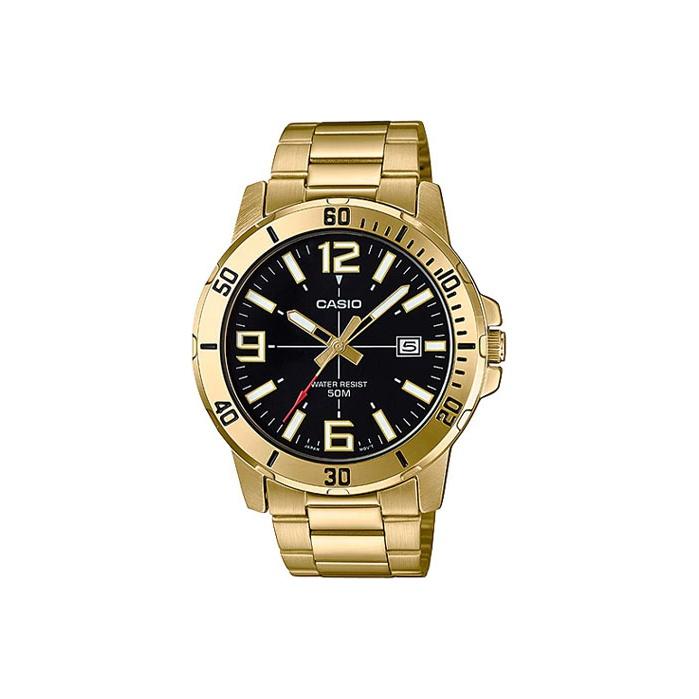 CASIO G Shock MTP VD01G 1B MTP-VD01G-1B Gold Strap Regular Box