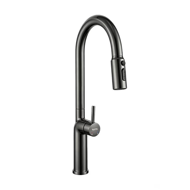 TUTTI Star Brilliance 3-Function Pull-Out Kitchen Faucet