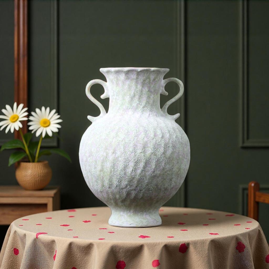 Großkalibrige Retro-Keramikvase für luxuriöse Wohnzimmerdekoration