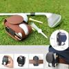 Golf Bag Mini Storage Bag PU Leather Hanging Waist Golf Bag Metal Buckle Golf Belt Bag
