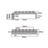 1 Set JM JazzMaster Gitarrenbrücke Verstellbar Gewindet 6 Saitenreiter Gitarrenmeisterbrücke Für E-Gitarre im Meister-Stil
