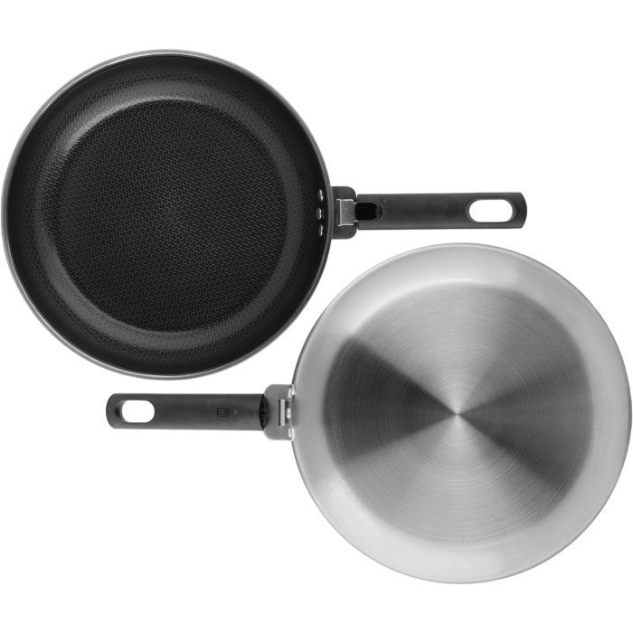 Poeles - COSY & TRENDY - Elegance Set 2 - 24+28 cm - Noir - Aluminium recyclé - Tous feux