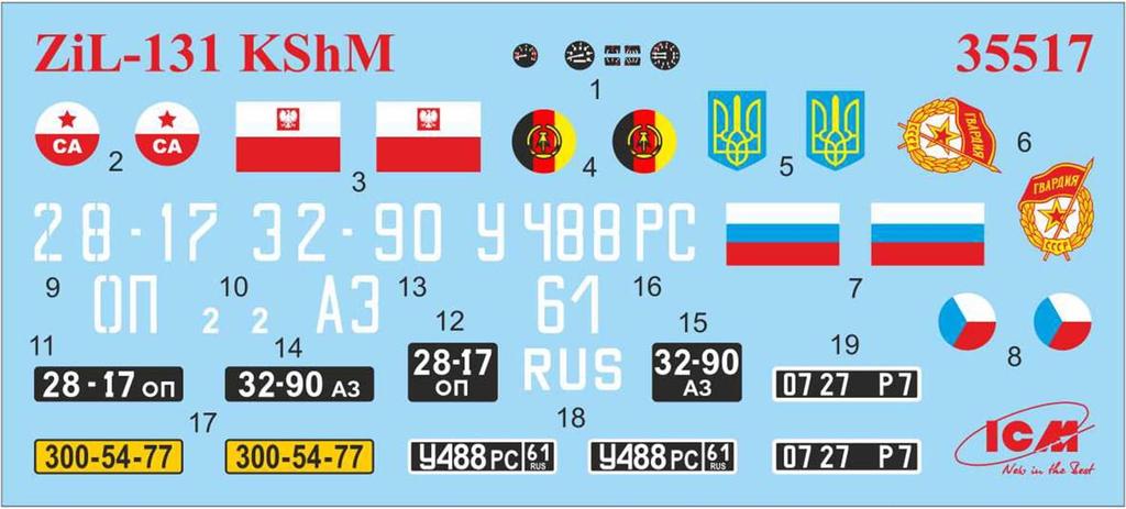 ICM Soviet KShM Command Vehicle Plastic Model 1/35 ZiL-131