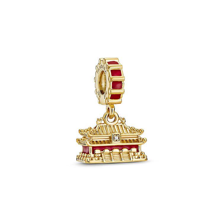 Pandora Shine Gold Beijing Forbidden City Pendant Unisex pendant 768921C01 Gold