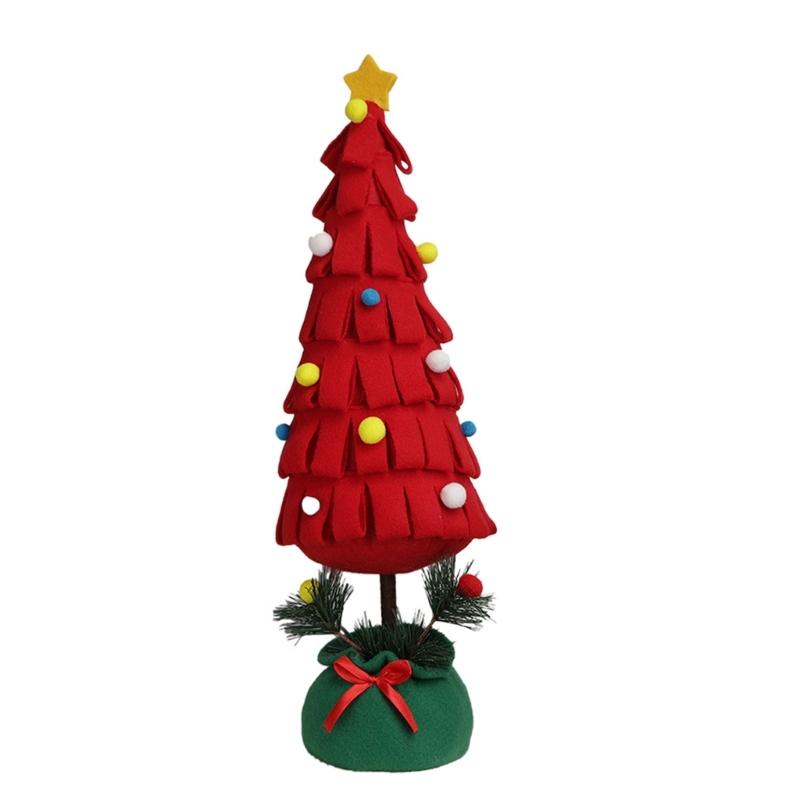Artificial Christmas Tree Ornaments With Base Tabletop Christmas Tree for Holiday Party Home Farmhouse Decoration