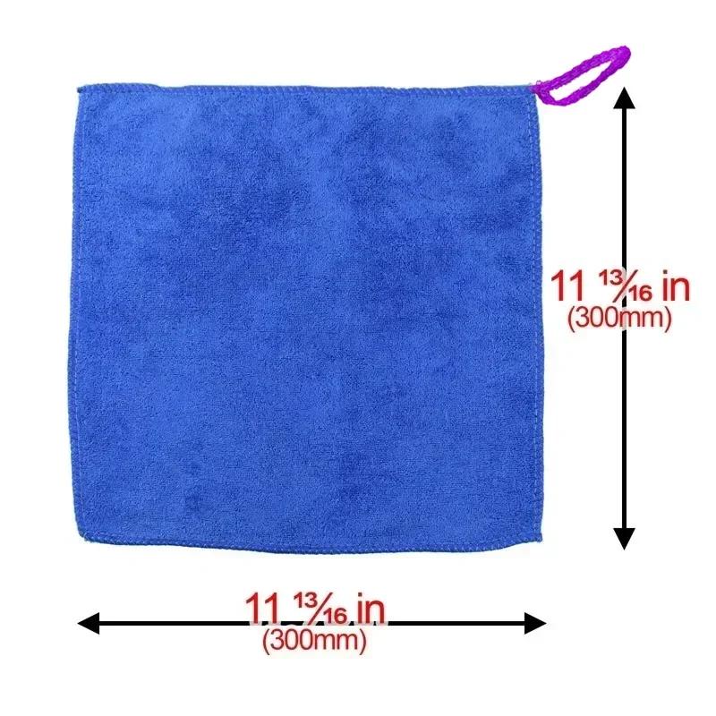 10Pcs Microfiber Cleaning Cloths 30x30cm Lint Free Car Wash Towels Highly Absorbent Auto Detailing Polishing Cloth Household