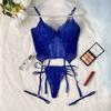 Lingerie set Lace Garter Lingerie Set With Choker Women Intimates Underwire Bra And Thongs Ladies Underwear Set