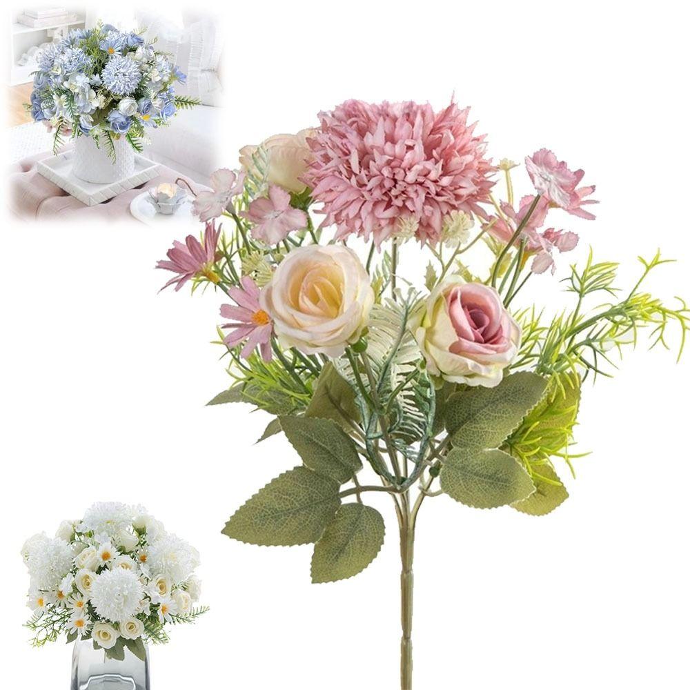 Silk Artificial Flowers Rose Artificial Bouquets for Home Decor Garden Wedding Decoration