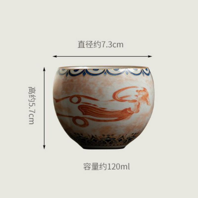 Chinese Style Ru Kiln Ceramic Tea Set Retro Cover Bowl Tea Cup Teapot Personal Tea Cups Bowl Kung Fu Household Teaware Ceremony