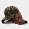 American Retro Ripped Plaid Baseball Cap Men's and Women's Street Broken Edge Sun Hat Personalized Trendy Casual Sun Hat
