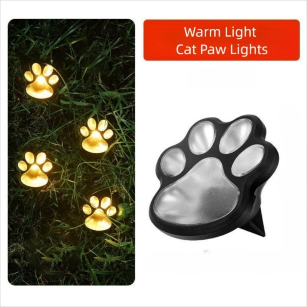 4Pcs Auto on/Off LED Solar Light Cat Claw Shaped Outdoor Dog Claw Lamp Solar Landscape Light  Garden