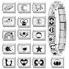 Fashion Laser Engraving Love Series Eye Sun Moon Cat Star Italian Charm Links Fit 9mm Stainless Steel Bracelet DIY Making Gift