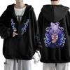 Harajuku Anime Demon Slayer Agatsuma Zenitsu Cool Grafik Bedruckte Kapuzenpullover für Herren und Damen mit Reißverschluss Y2k Sweatshirt Herren Reißverschlussjacke