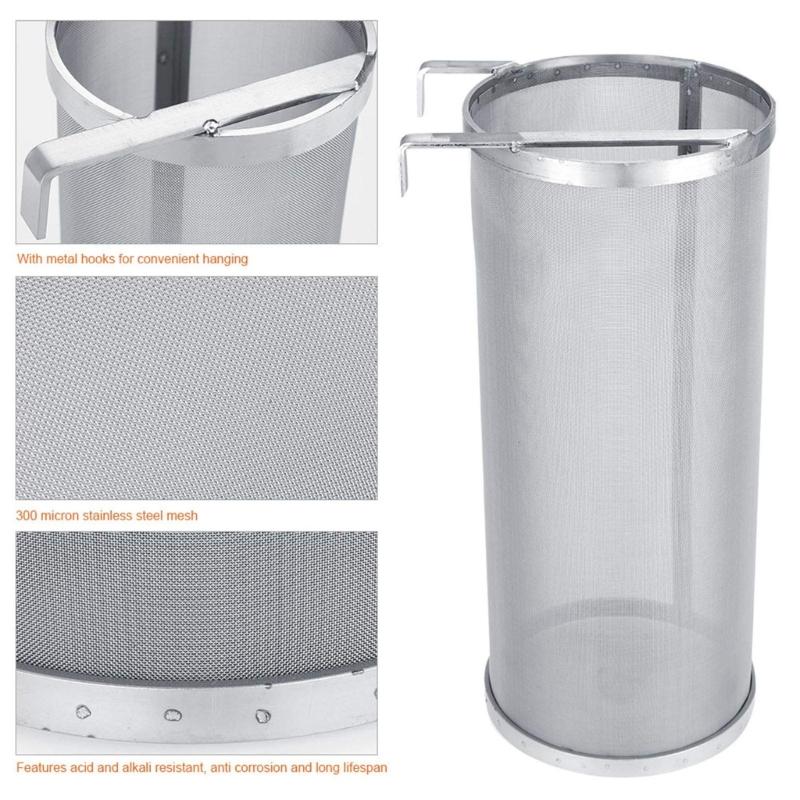Multifunctional 304 Stainless Steel Beer Brewing Filter Tube with Double Hook Design for Easy Installation and Removal
