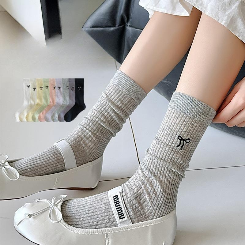 Women's Summer Cotton Breathable Deodorant Sweat Absorbing Tube Socks