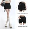 Spicy Girl High-Waisted A-Line Skirt: Summer Slimming, Anti-Exposure, Two-Piece Illusion with Hip-Hugging Slit